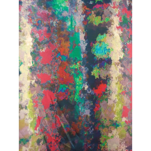 Nicole Miller Water Color Artsy Elegant Silky Sleeveless Maxi XS Whimsy - Picture 6 of 15